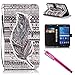 G530 Case, Galaxy Grand Prime Case, Firefish [Card Slots] [Kickstand] Flip Folio Wallet Case Scratch Resistant Protective Cover for Samsung Galaxy Grand Prime G530 G530H G5308-Feather