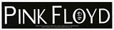 Pink Floyd - White on Black Rectangle Logo - Sticker / Decal
