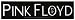 Pink Floyd - White on Black Rectangle Logo - Sticker / Decal