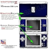 Nintendo DS Lite Blue Carbon Fiber and Chrome WraptorSkinz Skin Kit by TuneTattoozTM