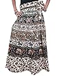 Womens Maxi Skirt Cotton Printed Wrap Around Casual Dress Hippie Bohemian Clothing