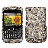 Leopard Skin/Camel Diamante Protector Cover for RIM BlackBerry 8520 (Curve) ....
