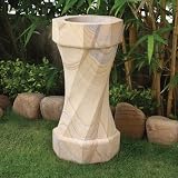 Garden Bird Bath Feeder - Twister Design Stone Birdbath