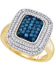 0.75CTW BLUE DIAMOND FASHION RING