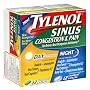 Tylenol Sinus Congestion & Pain, Day/Night Combo Pack, 24-Count Cool Burst Caplets (Pack of 3)