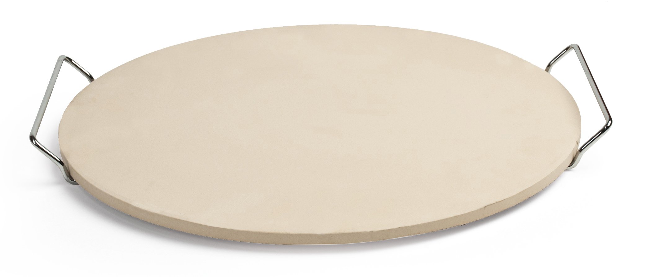 Pizzacraft 15" Round Ceramic Baking/Pizza Stone with Wire Frame