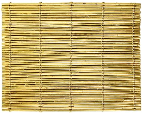 Gold Placemats Bamboo Look Wood Placemats Rattan Look Hard Placemats 14" x 18"