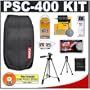 Canon PowerShot PSC-400 Carrying Case + Tripod + Accessory Kit for A490, A495, A1100 IS, A2100 IS, A3000 IS, A3100 IS, SD780 IS, SD870 IS, SD880 IS, SD890 IS, SD940 IS, SD960 IS, SD970 IS, SD980 IS, SD1100 IS, SD1200 IS, SD1300 IS SD1400 IS, SD3500 IS & S90 Digital Cameras