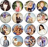 Set of 16 BEVERLY HILLS 90210 Pinback Buttons 1.25