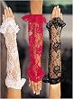 Shirley of Hollywood Lace Gloves w/Ruffle Trim