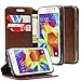 Samsung Galaxy Prevail LTE Case,Samsung Galaxy Core Prime Case,NageBee -Wallet Flip Case Pouch Cover Fold Stand case Premium Leather Wallet Flip Case for Samsung Galaxy Prevail LTE / Samsung Galaxy Core Prime (Leather wallet brown)