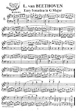 cover of Beethoven Sonatina No. 5 in G Major for Piano: Instantly download and print sheet music
