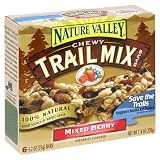 Nature Valley Chewy Trail Mix Bars, Mixed Berry, 6-Count Boxes (Pack of 12)