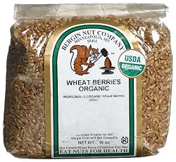 Bergin Nut Company Organic Wheat Berries, 16-Ounce Bag (Pack of 12)