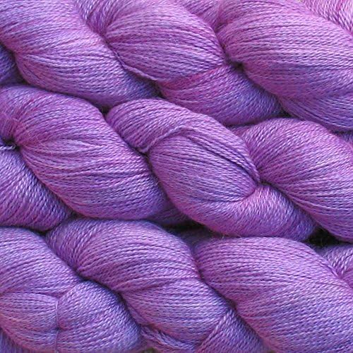 Living Dreams Anne Lace Yarn, Baby Alpaca Silk Blend, Hand Dyed by Art By Eve, 1 Ounce, 185 yards, Tanzanite