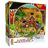 More Ceaco Made In America Round - Autumn Barn Dance