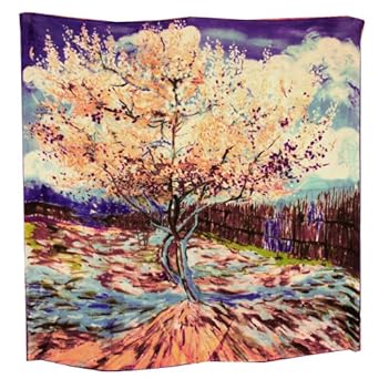 100% Satin Charmeuse Silk Van Gogh's 