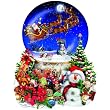 Santa's Snowy Ride Shaped Jigsaw Puzzle by Lori Schory 1000pc