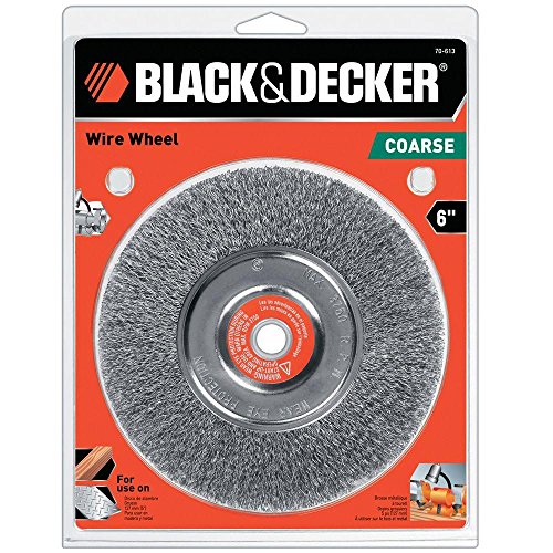 Black & Decker 70613 Crimped Wire Wheel Coarse Bench Grinder, 6Inch