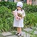 Toubaby Little Girls Crochet Hats Winter Fashion Knitted Hat 0-4t (0-12M, white)