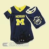 Michigan Wolverines NCAA Licensed Onesie w/Bib