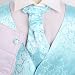 Wedding Mens Designer Green Patterned Tuxedo Vest Set Match Tuxedo Vests ,cufflinks, hanky and Ascot Tie Set for Suit Y&G VS2019-L