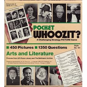 Pocket Whoozit? Arts & Literature Picture Game 1985