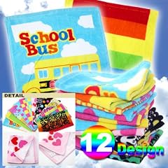【5枚で1050円】新作・使いやすい大きさ・プリントデザイン・ハンドタオル・HAND TOWEL・ふんわり・スポーツに海にプールにお風呂に・使い心地満点！