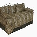 Leopard Day Bed Set - Brown (Twin)