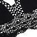 Sannysis Unpadded Bralette Bralet Bra Bustier Crop Tops Tank (M, Black)