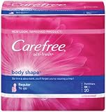 Carefree acti-Fresh Body shape regular to go unscented pantyliner-20 ct (380041000529)