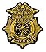 Harley-Davidson Firefighter Gold Patch, Small 3-1/2'' W x 4'' H EM1265172
