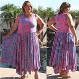 Batik Sundress with Hankerchief Hemline