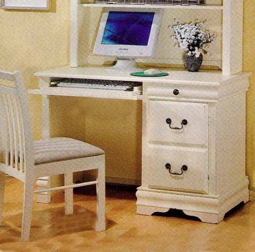 Louis Philippe Antique White Finish Desk