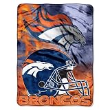 Denver Broncos NFL Royal Plush Raschel Blanket (Aggression Series) (60"x80")