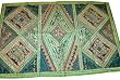 Green Zardozi Beaded Vintage India Tapestry Wall Hanging 60x40