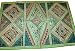 Green Zardozi Beaded Vintage India Tapestry Wall Hanging 60x40