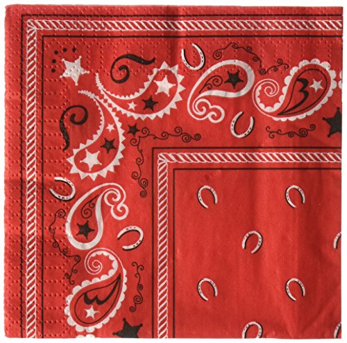 Cowboy Bandana Beverage Napkins : package of 16