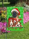 Christmas Better Not Pout Dogs Mini Flag