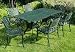 Outdoor Living : 8 PIECE DINING SET #002 CROSS 36", ANTIQUE VERDE