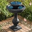 Smart Solar/Smart Solar 27470R01 Blenheim Two-Tier Solar Fountain. Black