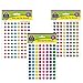 Teacher Created Resources MINI Reward Stickers Valu-Pak Bundle of 3: Happy Face, Happy Stars and Paw Prints - Total 3432 MINI Stickers