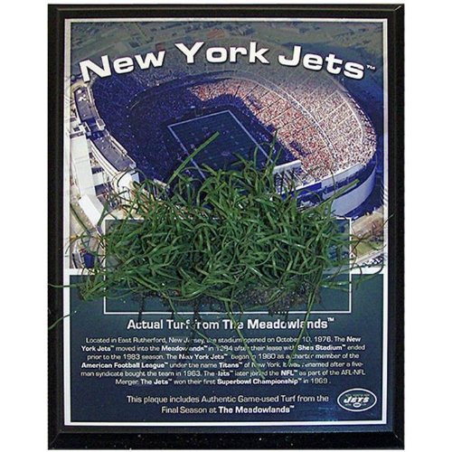 New York Jets Meadowlands Game-Used Turf Plaque