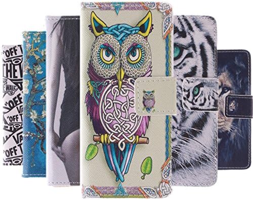 Nokia Lumia 930 929 Wallet Case , Cute Magnetic Painted Stand Leather Flip Case Cover for Nokia Lumia 930 Lumia Icon 929 (Pink Owl)