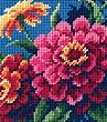 Dimensions Crafts Zinnias Mini Needlepoint Kit 5"X5" Stitched In Thread 7213, 1 Item(s)/Order