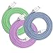 Eversame Bundle of 3 6Ft 1.8M Premium Nylon Braided High Speed USB 2.0 A Male to Micro B Sync Charger Cable Cord with Aluminum Shell For Samsung Galaxy S7 Edge, HTC One X/M9, LG G4(Blue Purple Green)
