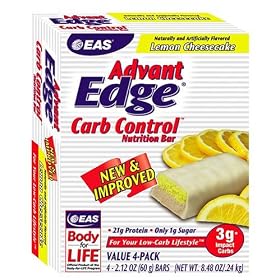 EAS AdvantEdge Carb Control Bar, Lemon Cheesecake - 4 Bars