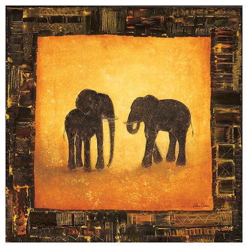 Eurographics B-VDE1127 Valerie Delmas, Les Deux &Eacute;l&eacute;phants 17 x 17 cm, Dekoboxbild (keine E Preisvergleich