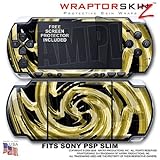 Alecias Swirl 02 Yellow WraptorSkinz Skin and Screen Protector Kit fits Son ....