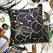 Bettino - [Chocolate Gold Vine] Decorative Pillow Cushion / Floor Cushion (23.6 by 23.6 inches)